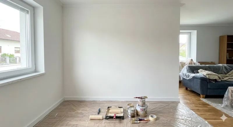 Sveže prebarvana dnevna soba